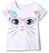 Kidtopia Girls' Top with Glitter Screen and Applique Kitten