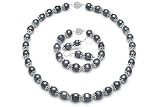 MarieAnt Black 8-9mm AA Freshwater Pearl Set