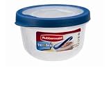 Rubbermaid FG5193C6EBLUE Flex & Seal Round  2-Cup Food Storage Container
