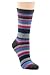 Cashmere Blend Striped Socks Crew 7 Colors Available Womens Soft and Warm