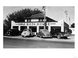 Exterior View of Rawls Bath House - Christoval, TX Travel Premium Poster Print, 24x18