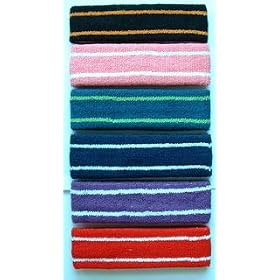 GOGO™ Thick Two Color Stripe Head Band (Narrow), Headband, Sweatband
