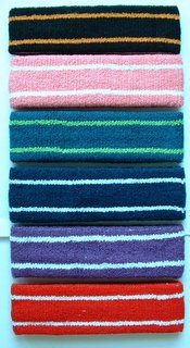 SportingGoods: GOGO Thick Two Color Stripe Head Band  Narrow , Headband, Sweatband