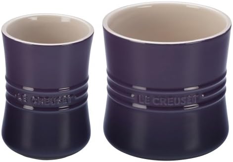 Cassis Le Creuset Stoneware Two Utensil Crock Set (small and large)