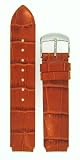 JP Leatherworks Alligator Grain Leather Watchband Fits Philip Stein Large Size 2, 20mm Cinnamon Tan With Spring Bars