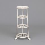 Cast Iron 4 tier Saucepan Stand - Cream