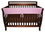 Trend-Lab Crib Wrap Rail Guard for Long Rail, Pink Fleece