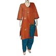 Indian Fashion Cotton Embroidered Salwar Kameez Size (L/40)