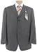 Joseph Abboud Mens Single Breasted 3 Button Gray Pinstripe Silk Wool Suit - Size 44R