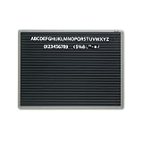 Quartet��� Magnetic Wall Mount Letter Board, 24 x 18, Black, Gray Aluminum Frame