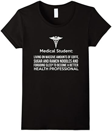 Women's Medical Student T-shirt - Med Student Graduation Funny Shirt Small Black