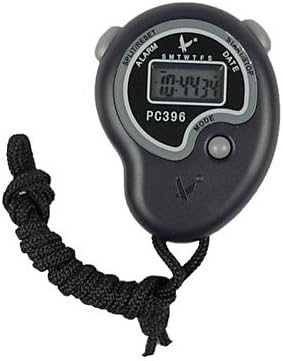 Black Shockproof Wearable Outdoor Stopwatch with Whistle Alarm Clock Function