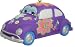 December Diamonds Purple 60's Flower Power Volkswagon Bug Ornament....Windshield Eyes!!!