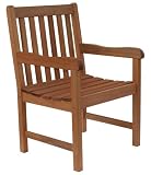 Patio Outdoor Chair - Milano Chair - Eucalyptus Wood - Wood Finish - INT-BT-364