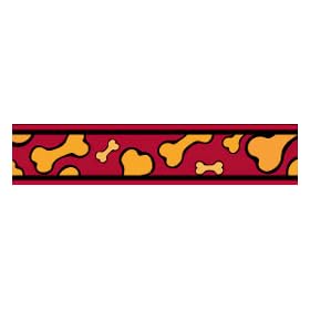 Red Dingo Designer Dog Collar, Medium