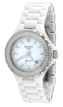 Bianci Swiss #H262-WD Women's White Dial White Ceramic Watch