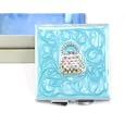 Beautiful Handbag/purse Blue Square Compact Double Mirror With Colorful Austrian Crystals By Compact Mirror By Ks Charming Designs