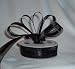 Organza Satin Center Ribbon - 7/8 - 25 Yards (75 FT) - Black