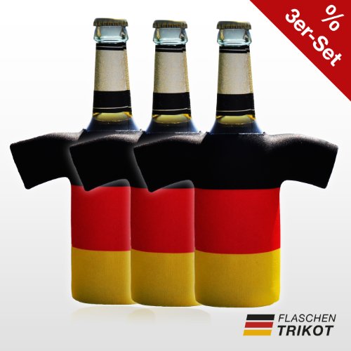 Flaschentrikot Deutschland 3er-Set – Flaschenkühler Neopren – Fanartikel zur Fussball EM 2016
