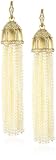 Katie Decker "Gothic" 18k Diamond and Seed Pearl Tassel Earrings