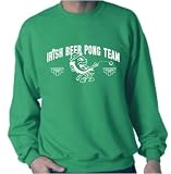 Men's (Unisex) Kelly Green Sweatshirt by Jerzees : Irish Beer Pong Team - Funny Irish St Patricks Day