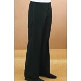 Neil Allyn Black plain front tuxedo stripe trouser for women