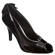 Hollywould Patent Peep-Toe Pumps - Black