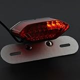 Great Performance Silver Bracket 12V LED Amber Red Motorcycle Brake Tail Light Turn... by Astra Security