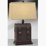 Transitional 30 Faux Gator Hide Caddy Table Lamp with Rectangular beige hardback silk shade, (FREE SHIPPING)
