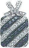 14K WG .76ct Black & White Diamond Pendant Jewelry