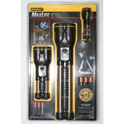 Stanley Maxlife 3 Pack Tripod Flashlights With Batteries