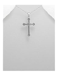Cross Pendant Necklace In 92.5 Sterling Silver