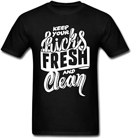 ZAKE Custom Printed Men's Keep Your Kicks Fresh And Clean T-Shirts Black XXL