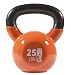 GoFit 25-Pound Orange Kettlebell with Vinyl Coating, Training DVD and Exercise Booklet