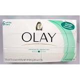 Olay White Unscented Beauty Bar Soap for Sensitive Skin - 6 Bars