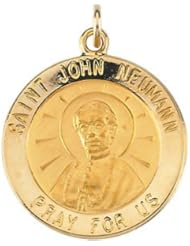 St. Saint John Neumann Medal Pendant 14K Gold Yellow R16327
