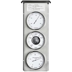 Eschenbach Au�enwetterstation mechanisch Edelstahl offenes Barometerwerk