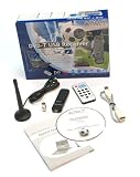 ATMT Digital TV DVB-T USB Stick Freeview receiver, black with Remote Control