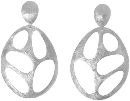 Sterling Silver Oval Drop Long Dangle Earrings for Women