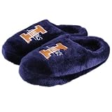 Illinois Fighting Illini Navy Blue Ladies Fuzzy Slippers