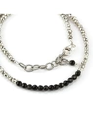 Baroni Center Stage Necklace in Sterling with Black Spinel
