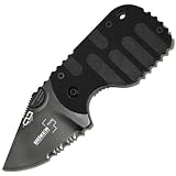 SUBCOM, Black Blade and Handle, ComboEdge