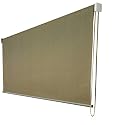 Baja Exterior Roll up Solar Shade, 8-Feet by 6-Feet, Pebble Beach