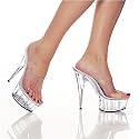 COVERGIRL-601 6" Clr/Wht Sandals