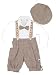 Infant & Toddler Boys Vintage Style Knickers Outfit 5-pc with Suspenders, Bowtie & Newsboy Cap