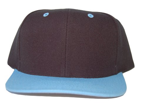 Plain Spring Baseball with 2 Tone Bill W/Plastic Closure Cap Hat - (5 Colors Available)