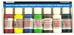 Primary set Air-Tex Fabric 1-o (Red,Yel,Blu,Brn,Grn,Wht,Blk) - T-Shirt Paint