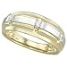 14K Two Tone Gold Men's Diamond Wedding Band Ring
