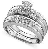 1/5 ctw. Diamond Engagement Ring and Wedding Band Set