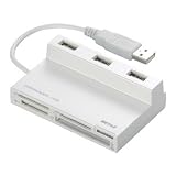 バッファローコクヨサプライ｜バッファローコクヨサプライ BUFFALO カードリーダー/ライター 48+4メディア対応 USBハブ付 ホワイト BSCRA48HU2WH